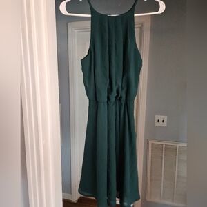Miami Forest Green Spaghetti Strap Dress